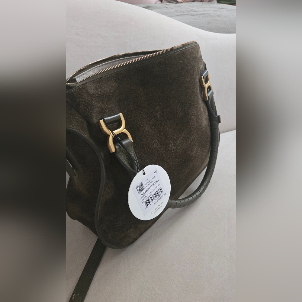 Chloé Olive Green Medium Marcie Bag - Picture 11 of 11